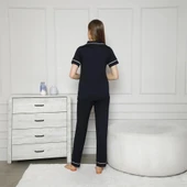 Confeo C840-057 Kadın Viskon Önü Düğmeli Kısakol Pijam Takım thumbnail 6