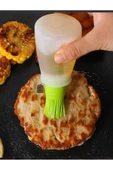 FIRÇALI YAĞDANLIK SİLİKON PRATİK SOS YAĞ YUMURTA FIRÇASI ÖLÇEKLİ KALIN DOKULU YEŞİL MAVİ TURUNCU thumbnail 2