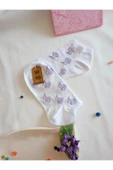 2 ÇİFT PATİK ÇORAP DİKİŞSİZ PAMUKLU KISA KONÇ DESENLİ KADIN ÇORABI 36-40 BEYAZ MOR KIRMIZI thumbnail 4