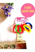 6 ADET HAVLU LASTİK TOKA RENKLİ RAHAT GENÇ KIZ ÇOCUK HEDİYE thumbnail 1