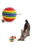 İnteraktif Diş Çıkarma Oyuncak Karışık Renkli Kedi Köpek Çiğneme Oyun Topu 4,2 Cm Tekli thumbnail 6