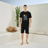 Kly 2011 Erkek O-Yaka Şortlu Pijama Takım thumbnail 2