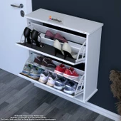 Modilayn Umay Asma Antre Hol 72 x 78 x 25,5 cm’ lik 2 Düşer Kapak 4 Göz Bölmeli Ayakkabılık thumbnail 2