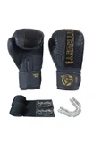 Cool Lime Hakiki Deri Kick Boks Eldiveni Boks Eldiveni Muay Thai Dragon Bandaj Dişlik 3'lü set thumbnail 1