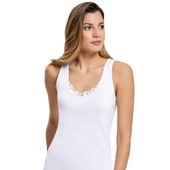 İlke 206 Kadın Büyük Beden Güpürlü Geniş Askılı Atlet 2XL / 46 thumbnail 1