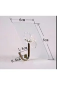 KENDİNDEN YAPIŞKANLI ASKI METAL KANCALI ŞEFFAF ÇOK AMAÇLI 5'Lİ  6x6cm thumbnail 3