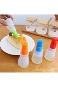FIRÇALI YAĞDANLIK SİLİKON PRATİK SOS YAĞ YUMURTA FIRÇASI ÖLÇEKLİ KALIN DOKULU YEŞİL MAVİ TURUNCU thumbnail 1