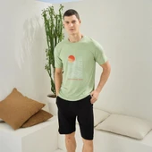 Kly 2011 Erkek O-Yaka Şortlu Pijama Takım thumbnail 3