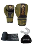 Legacy Boks Eldiveni Kickboks MuayThai Müsabaka Antreman dragon boks eldiveni 3'li Set thumbnail 2