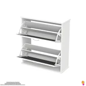 Modilayn UMAY Asma Kapı Önü 72x78x25,5 cm’lik 2 Düşer Kapak 4 Göz Bölmeli Ayakkabılık thumbnail 7