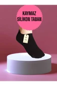 2 ÇİFT BABET ÇORAP GÖRÜNMEZ ÇORAP SPOR YOGA PİLATES SNEAKERS KAYMAZ SİLİKON TABAN 36-40 KREM SİYAH thumbnail 5