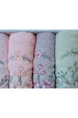 3d Desenli Havlu, Nakışlı 6'lı Set, El Yüz Havlusu, Denizli Pamuklu, Güpürlü Havlu thumbnail 3