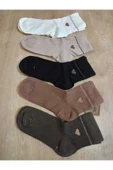 2 ÇİFT TAŞLI KALPLİ KOKULU LİKRALI KISAKONÇ DİKİŞSİZ ÇORAP PAMUKLU SİYAH EKRUBEYAZ KADIN ÇORABI36-40 thumbnail 8