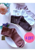 4 ÇİFT TAŞLI KALPLİ KOKULU LİKRA KISAKONÇ DİKİŞSİZ ÇORAP PAMUK BEJ EKRU VİZON KAHVE KADINÇORABI36-40 thumbnail 1