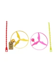 PERVANE OYUNCAK BAHÇE OYUNCAĞI  NOSTALJİK  FIRILDAK  UFO UÇAN DAİRE 13cm  2 ADET PEMBE SARI thumbnail 1