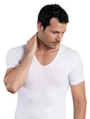 Şahinler ME080 Likralı Derin V Yaka Kısa Kol Atlet thumbnail 3