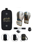 Legacy Kick Boks Eldiveni Boks Eldiveni Muay Thai Eldiveni 3'lü Set ve Eldiven Taşıma Çantalı Beyaz thumbnail 1