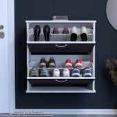 Modilayn Umay Asma Antre Hol 72 x 78 x 25,5 cm’ lik 2 Düşer Kapak 4 Göz Bölmeli Ayakkabılık thumbnail 3