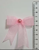 Pratikbox Fiyonk / Tül 2cm'lik / Hediyelik / Süsleme / Pembe Renk/Yarım İnci Boncuklu / 50 Adet thumbnail 2