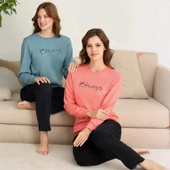 Rozalinda 3905 Kadın Kışlık O-Yaka Pijama Takım thumbnail 3