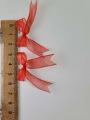 Pratikbox Mini Fiyonk / Tül 1cm'lik / Hediyelik / Süsleme / Kırmızı Renk / 50 Adet thumbnail 3