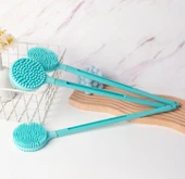 Çift Taraflı Silikon Uzun Saplı  Banyo Fırçası CM-331 thumbnail 3