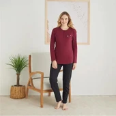 Rozalinda 2814 Kadın Kışlık Üç DüğmeliPijama Takım thumbnail 2