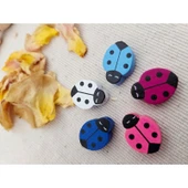 Hellemyst Lacivert Uğurböcekli Isimli Bebek Emzik Zinciri Askısı thumbnail 2