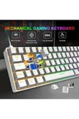 Blue Switch Mini Rgb Oyun Klavyesi Gaming Mekanik 62 Tuşlu 18 Rgb Led Usb Type-c Kablo thumbnail 4