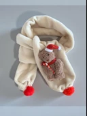 Teddy Santa Yılbaşı Köpek Atkısı | Polar Peluş Köpek Atkısı | Köpek Yılbaşı Aksesuarı | Orta ve Büyük Irklar İçin thumbnail 2