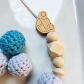 Hellemyst Arabalı Mavi Isimli Bebek Emzik Zinciri Askısı thumbnail 2