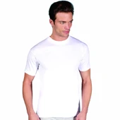 Berrak 1003 Erkek O-Yaka %100 Pamuk Kısa Kol Fanila Beyaz M thumbnail 1