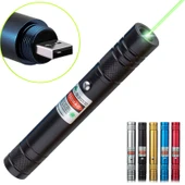 Fithome 100MW Desen Başlıklı USB Şarjlı Yeşil Lazer Pointer thumbnail 1