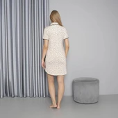 Confeo C840-764 Kadın Viskon Önü Düğmeli Kısakol Gecelik thumbnail 4