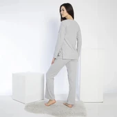 Confeo 840-641 Kadın Kışlık Fitilli Uzun Kol Pijama Takım thumbnail 4