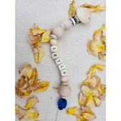 Hellemyst Lacivert Uğurböcekli Isimli Bebek Emzik Zinciri Askısı thumbnail 1