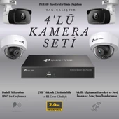 TP-Link VIGI 4'LÜ KAMERA SETİ / PoE C320I 2.8mm - 4mm BULLET KAMERA / PoE C220I 2,8mm - 4mm DOME KAMERA / NVR1008H-8P PoE 8 Kanal NVR Kayıt Cihazı thumbnail 1