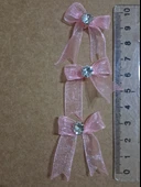 Pratikbox Mini Fiyonk / Gümüş Tek Taşlı / Tül 1cm'lik / Hediyelik / Süsleme / PEMBE Renk / 50 Adet thumbnail 3