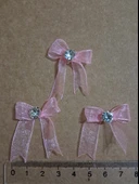 Pratikbox Mini Fiyonk / Gümüş Tek Taşlı / Tül 1cm'lik / Hediyelik / Süsleme / PEMBE Renk / 50 Adet thumbnail 1