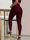 MDB Kadın Yüksek Bel Belden Toka Detaylı Dalgıç Tayt thumbnail 3