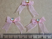 Pratikbox Mini Fiyonk / Altın Tek Taşlı / Tül 1cm'lik / Hediyelik / Süsleme / PEMBE Renk / 50 Adet thumbnail 3