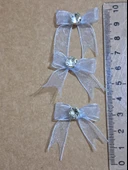 Pratikbox Mini Fiyonk / Gümüş Tek Taşlı / Tül 1cm'lik / Hediyelik / Süsleme / Mavi Renk / 50 Adet thumbnail 3