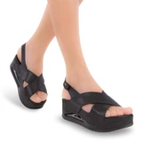 Muya Assos 31213 Airmax Kadın Sandalet Full Siyah thumbnail 2