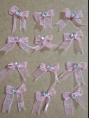 Pratikbox Mini Fiyonk / Gümüş Tek Taşlı / Tül 1cm'lik / Hediyelik / Süsleme / PEMBE Renk / 50 Adet thumbnail 4