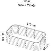 Modüler Yükseltilmiş Bahçe Yatağı Yükseltilmiş Sebze Yatağı No:4 (110X60) Gri thumbnail 6
