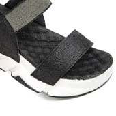 Muya Keid Masaj Taban  Kadın Sandalet Desenli Siyah thumbnail 3