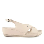 Muya Ingane 35207 Anatomik Kadın Topuk Dikeni Sandalet Krem thumbnail 2
