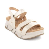 Muya Olimba 34201 Kadın Memory Foam Sandalet Bej thumbnail 1