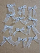 Pratikbox Mini Fiyonk / Gümüş Tek Taşlı / Tül 1cm'lik / Hediyelik / Süsleme / Beyaz Renk / 50 Adet thumbnail 4