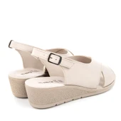 Muya Vienza 31028 Anatomik Kadın Sandalet Full Krem thumbnail 4
